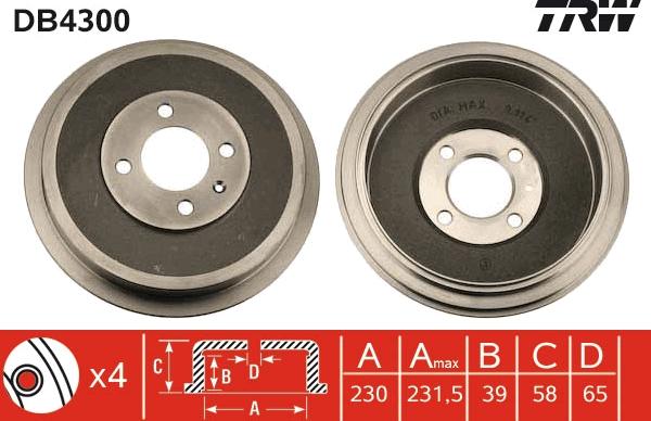 TRW DB4300 - Jarrurumpu inparts.fi