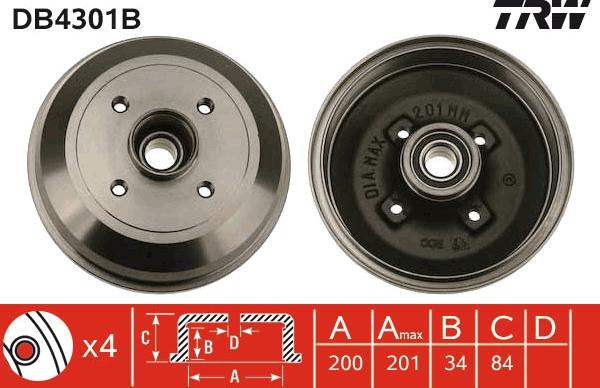 TRW DB4301B - Jarrurumpu inparts.fi