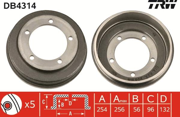 TRW DB4314 - Jarrurumpu inparts.fi