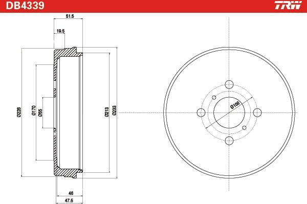 TRW DB4339 - Jarrurumpu inparts.fi