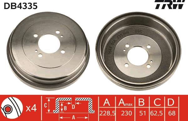 TRW DB4335 - Jarrurumpu inparts.fi