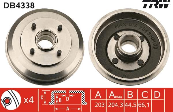 TRW DB4338 - Jarrurumpu inparts.fi