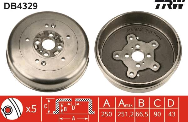 TRW DB4329 - Jarrurumpu inparts.fi