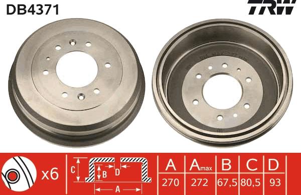 TRW DB4371 - Jarrurumpu inparts.fi