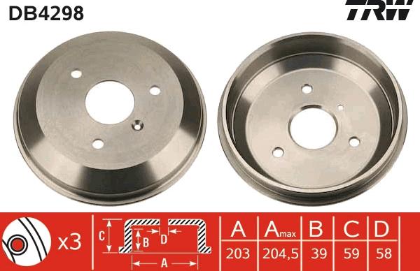 TRW DB4298 - Jarrurumpu inparts.fi