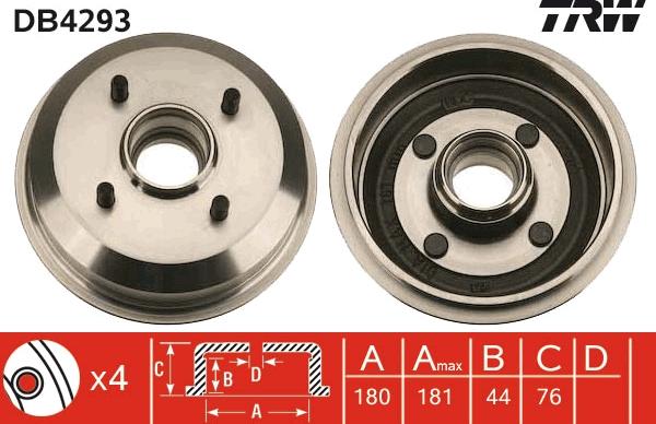 TRW DB4293 - Jarrurumpu inparts.fi