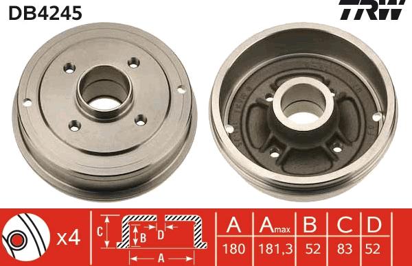 TRW DB4245 - Jarrurumpu inparts.fi