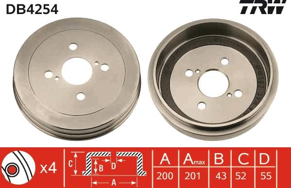 TRW DB4254 - Jarrurumpu inparts.fi