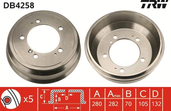 TRW DB4258 - Jarrurumpu inparts.fi