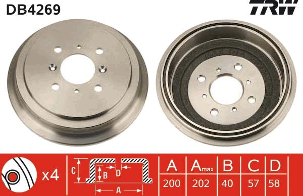 TRW DB4269 - Jarrurumpu inparts.fi