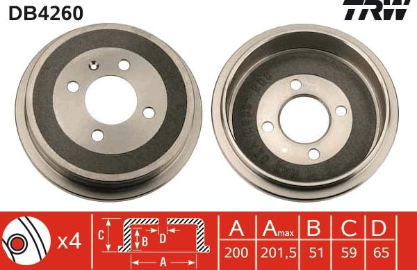 TRW DB4260 - Jarrurumpu inparts.fi