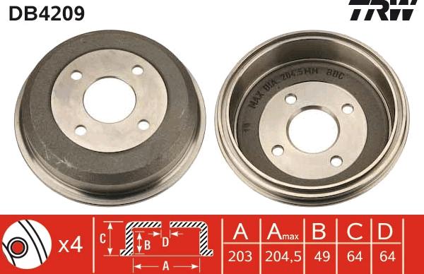 TRW DB4209 - Jarrurumpu inparts.fi