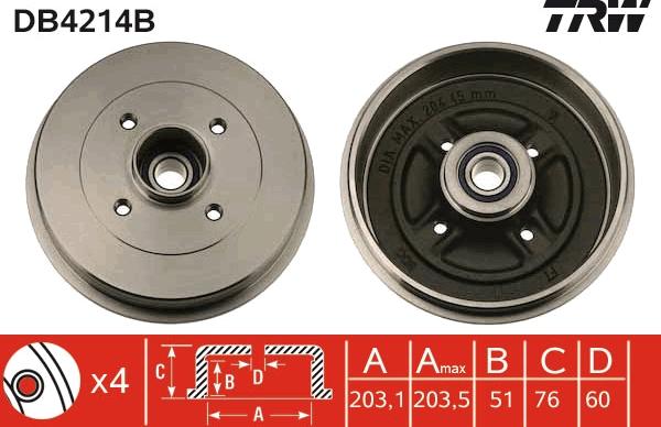 TRW DB4214B - Jarrurumpu inparts.fi