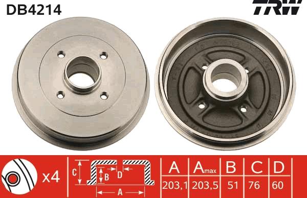 TRW DB4214 - Jarrurumpu inparts.fi