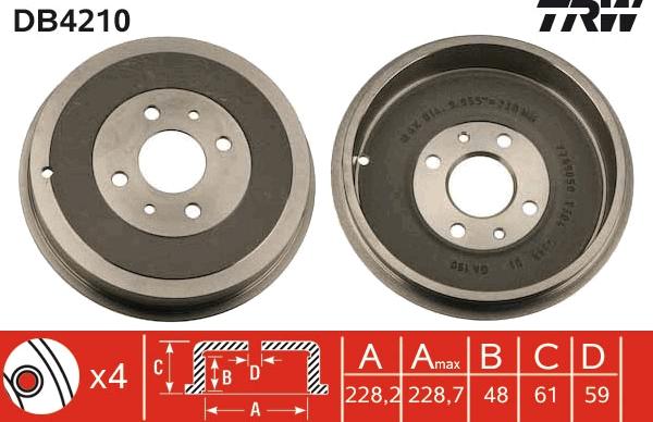 TRW DB4210 - Jarrurumpu inparts.fi