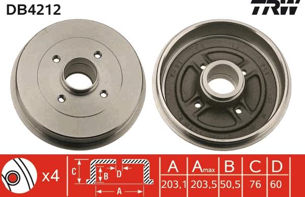 TRW DB4212 - Jarrurumpu inparts.fi