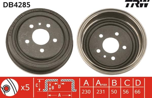 TRW DB4285 - Jarrurumpu inparts.fi