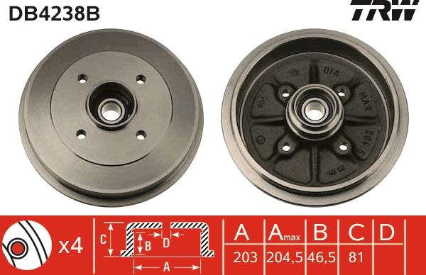 TRW DB4238B - Jarrurumpu inparts.fi