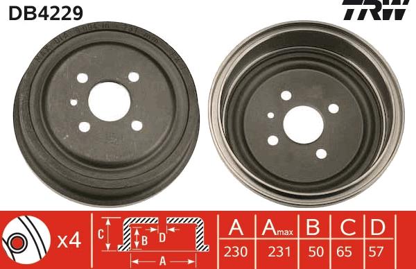 TRW DB4229 - Jarrurumpu inparts.fi