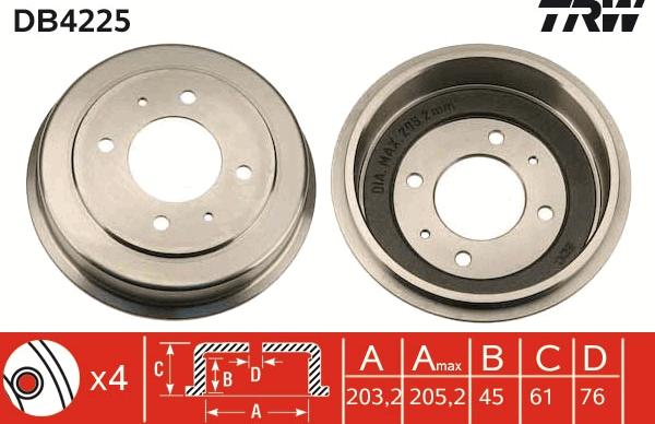 TRW DB4225 - Jarrurumpu inparts.fi