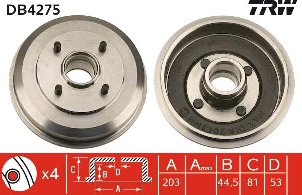 TRW DB4275 - Jarrurumpu inparts.fi