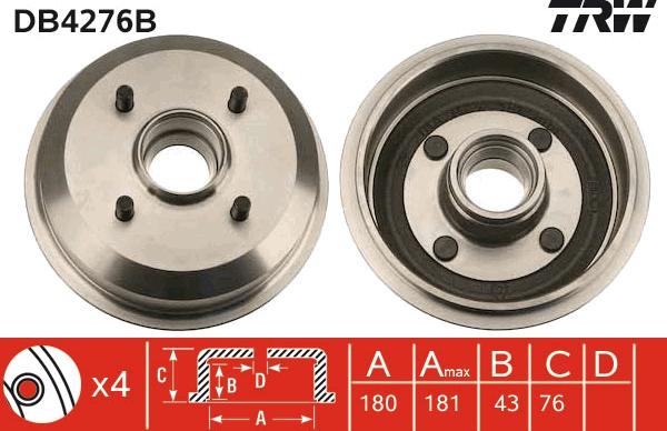 TRW DB4276B - Jarrurumpu inparts.fi