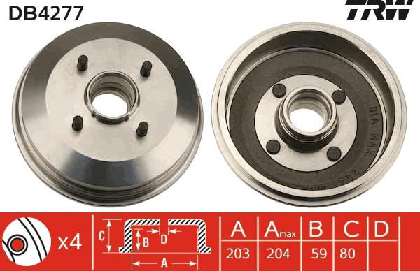 TRW DB4277 - Jarrurumpu inparts.fi