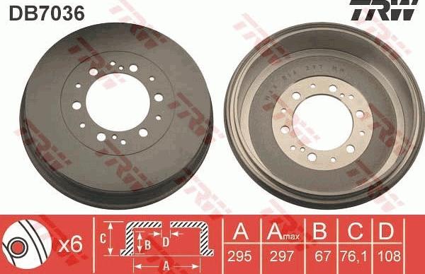 TRW DB7036 - Jarrurumpu inparts.fi