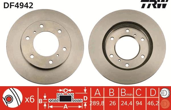 TRW DF4942 - Jarrulevy inparts.fi