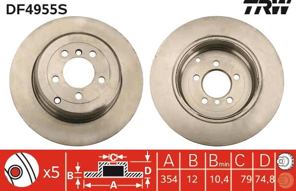 TRW DF4955S - Jarrulevy inparts.fi