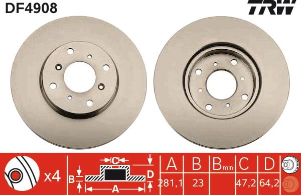 TRW DF4908 - Jarrulevy inparts.fi