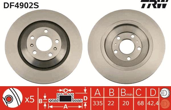 TRW DF4902S - Jarrulevy inparts.fi