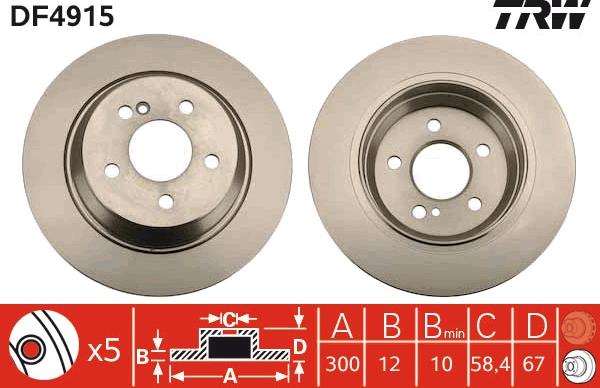 TRW DF4915 - Jarrulevy inparts.fi