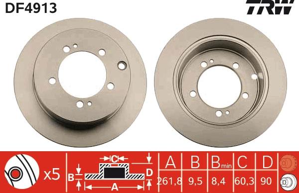 TRW DF4913 - Jarrulevy inparts.fi