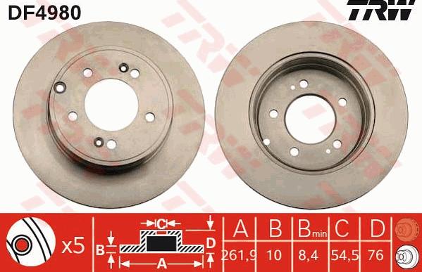 TRW DF4980 - Jarrulevy inparts.fi