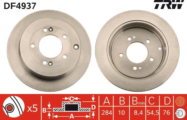 TRW DF4937 - Jarrulevy inparts.fi