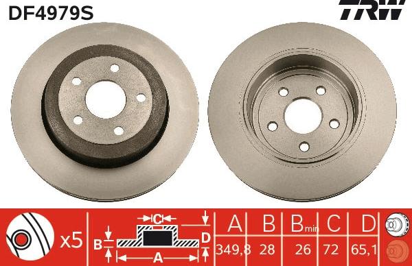 TRW DF4979S - Jarrulevy inparts.fi