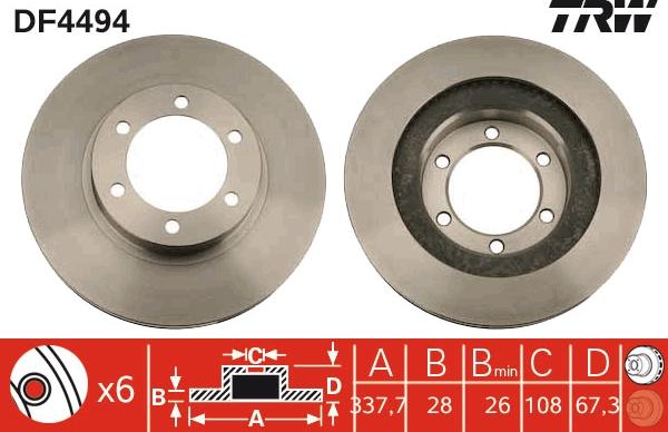 TRW DF4494 - Jarrulevy inparts.fi