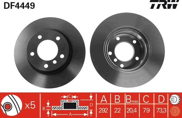 TRW DF4449 - Jarrulevy inparts.fi