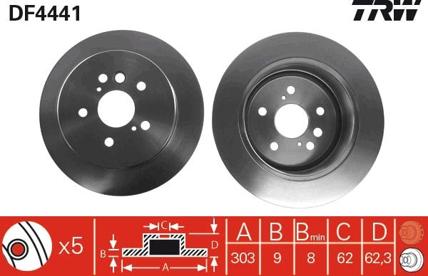 TRW DF4441 - Jarrulevy inparts.fi