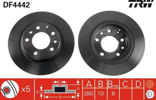 TRW DF4442 - Jarrulevy inparts.fi