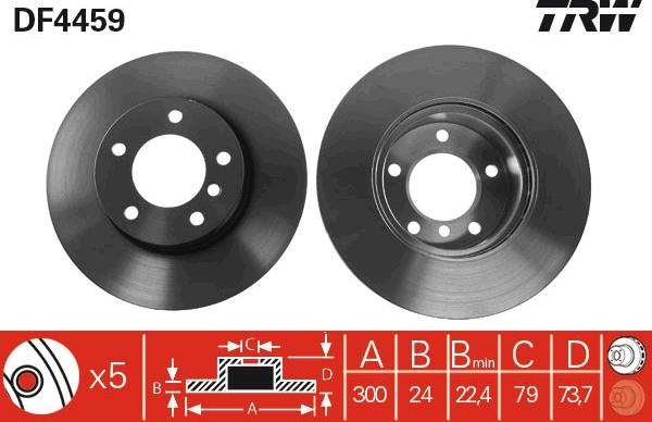 TRW DF4459 - Jarrulevy inparts.fi