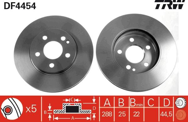 TRW DF4454 - Jarrulevy inparts.fi