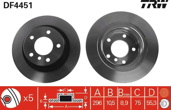 TRW DF4451 - Jarrulevy inparts.fi