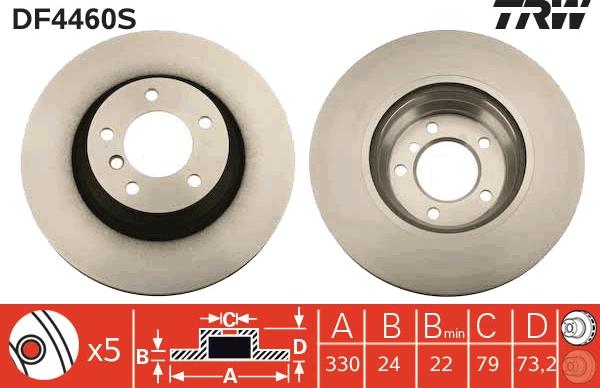 TRW DF4460S - Jarrulevy inparts.fi