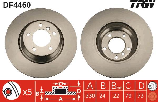 TRW DF4460 - Jarrulevy inparts.fi