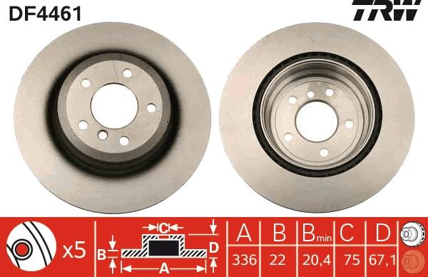 TRW DF4461 - Jarrulevy inparts.fi