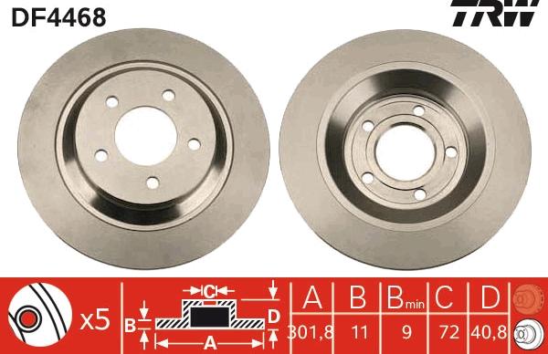 TRW DF4468 - Jarrulevy inparts.fi