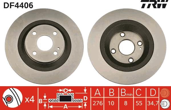 TRW DF4406 - Jarrulevy inparts.fi