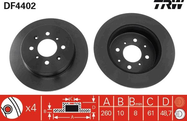 TRW DF4402 - Jarrulevy inparts.fi